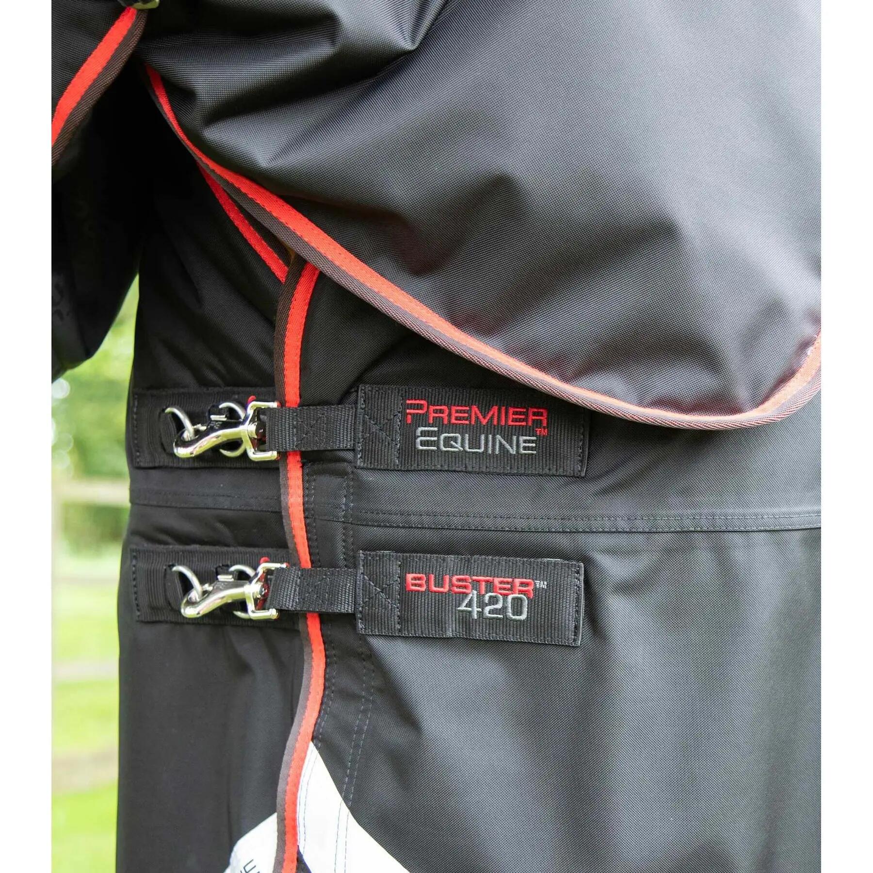 Couverture d'extérieur imperméable pour cheval avec couvre-cou Premier Equine Bu 3/5