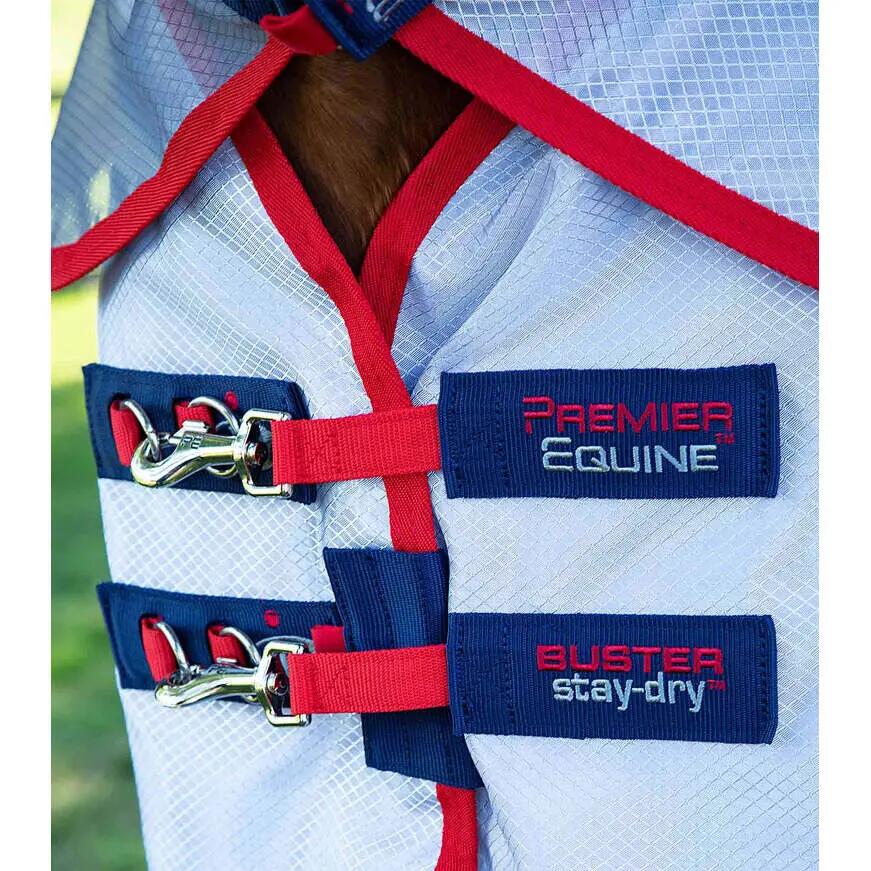 Couverture anti-mouches pour cheval avec sursangles Premier Equine Buster Stay-D 3/6