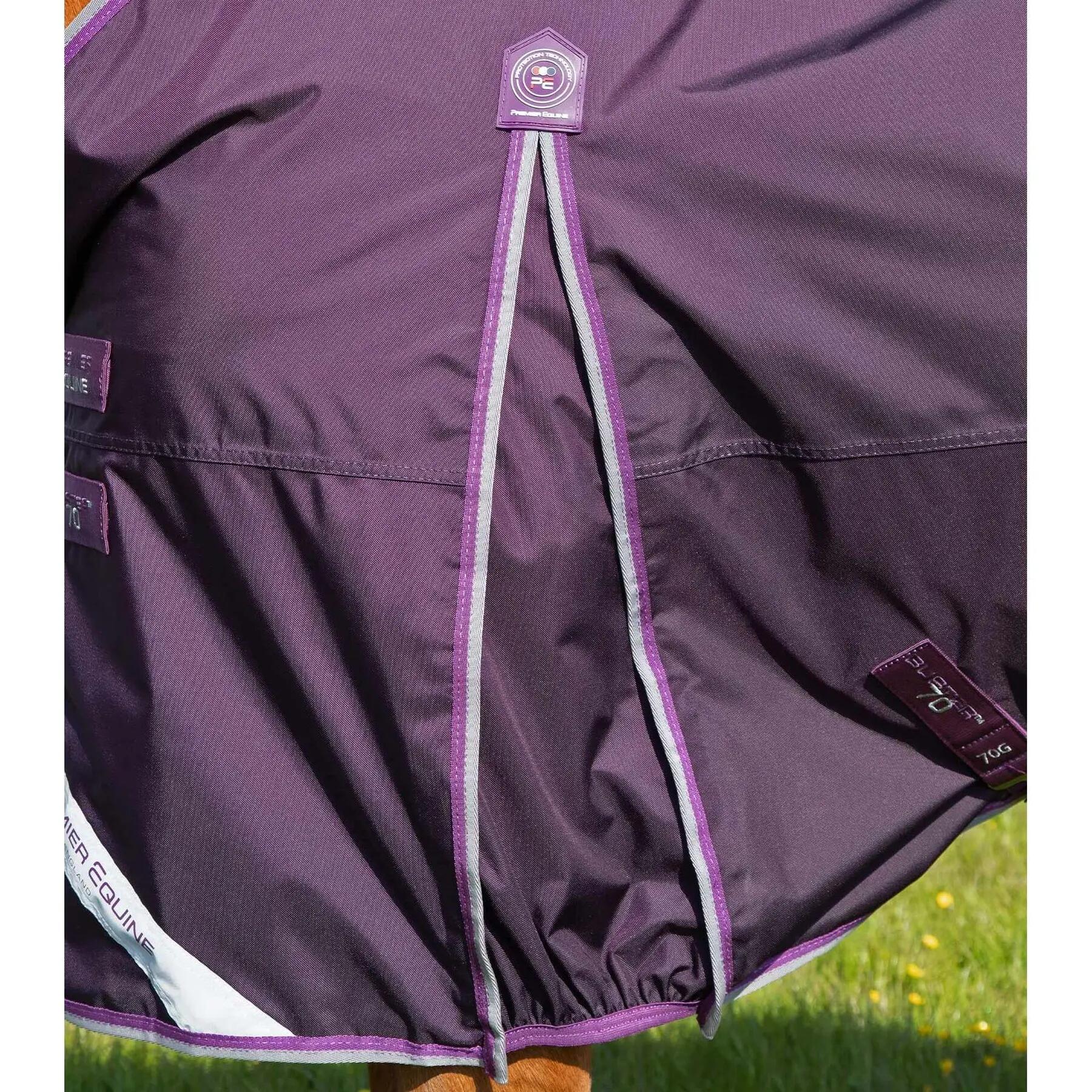 Waterdichte paardendeken met halsbedekking Premier Equine Buster 70 g 5/5