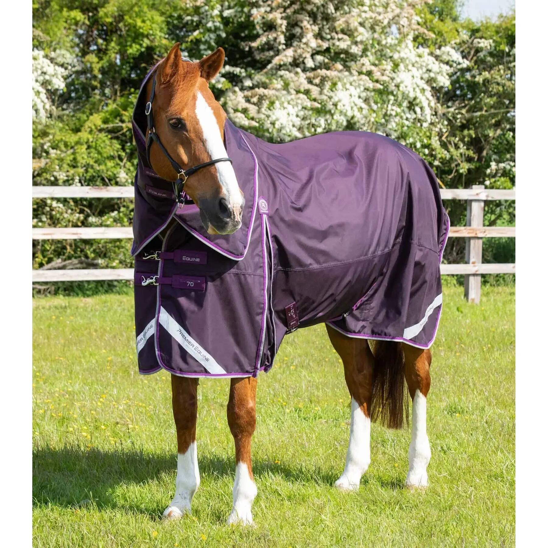 Coperta impermeabile per cavalli con copricollo Premier Equine Buster 70 g 2/5