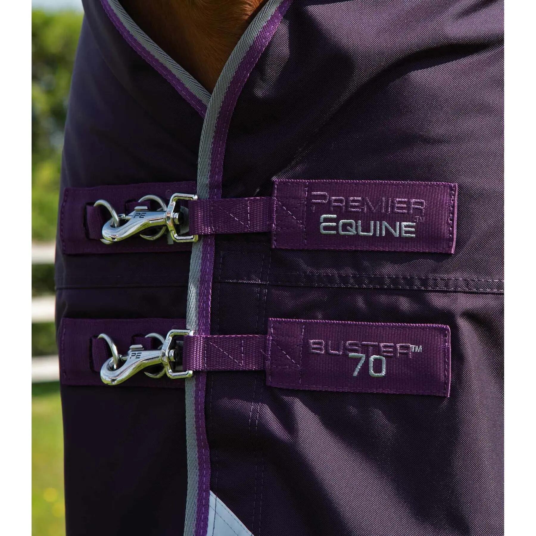 Coperta impermeabile per cavalli con copricollo Premier Equine Buster 70 g 4/5