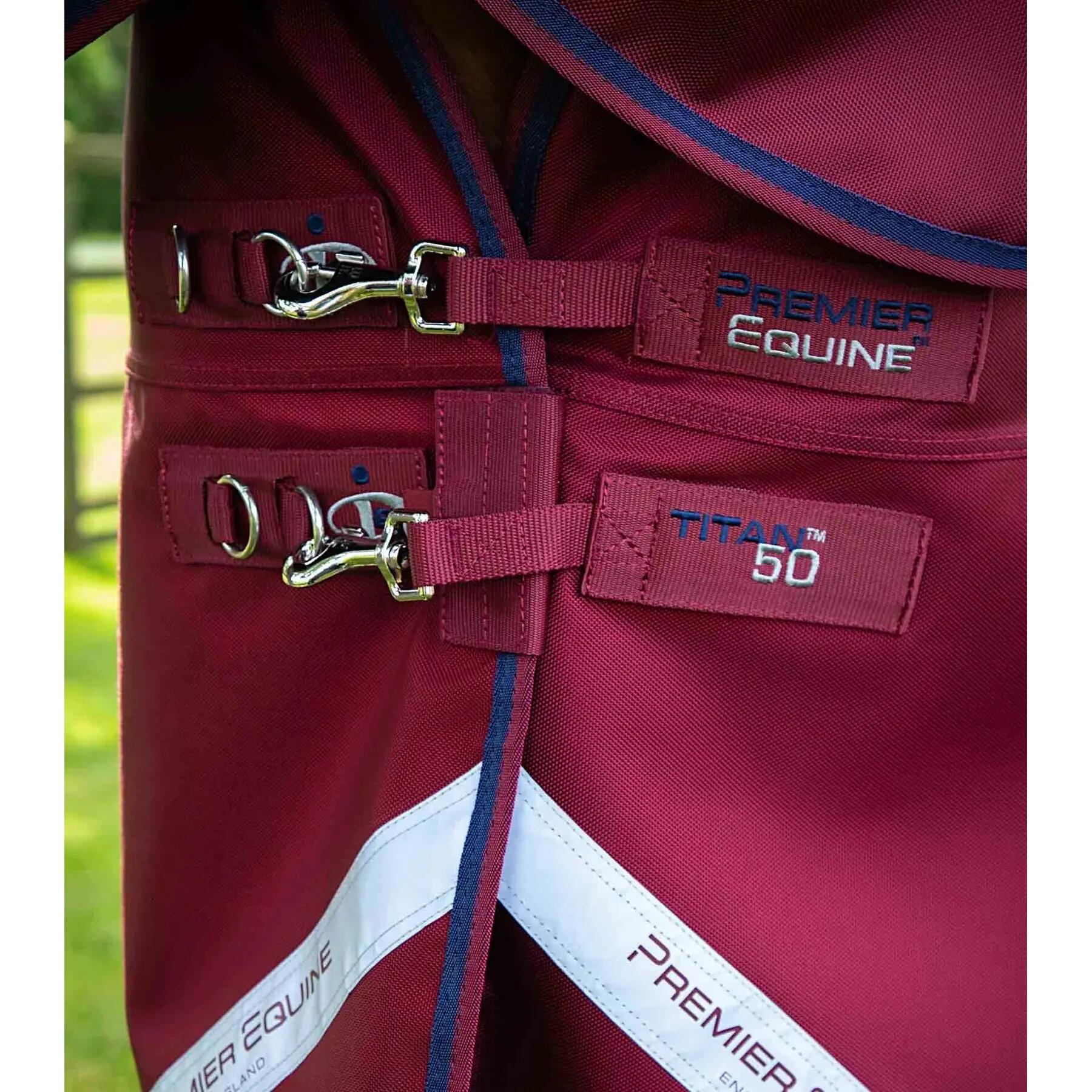 Couverture d'extérieur pour cheval avec couvre-cou Premier Equine Titan 50 g 3/4