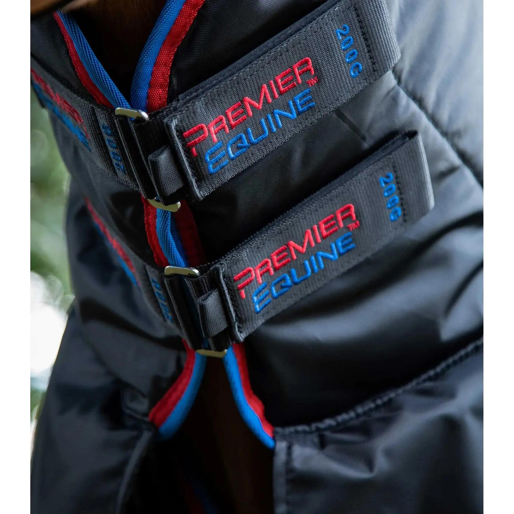 Paardenstaldeken met halsbedekking Premier Equine 200 g 3/4
