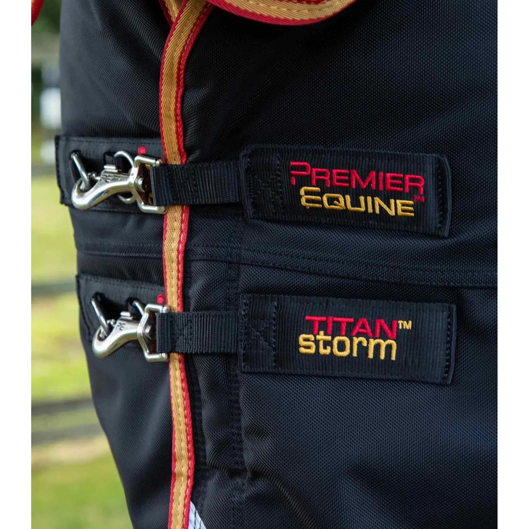 Coperta da esterno per cavalli con copricollo Premier Equine Titan Storm 450 g 3/5