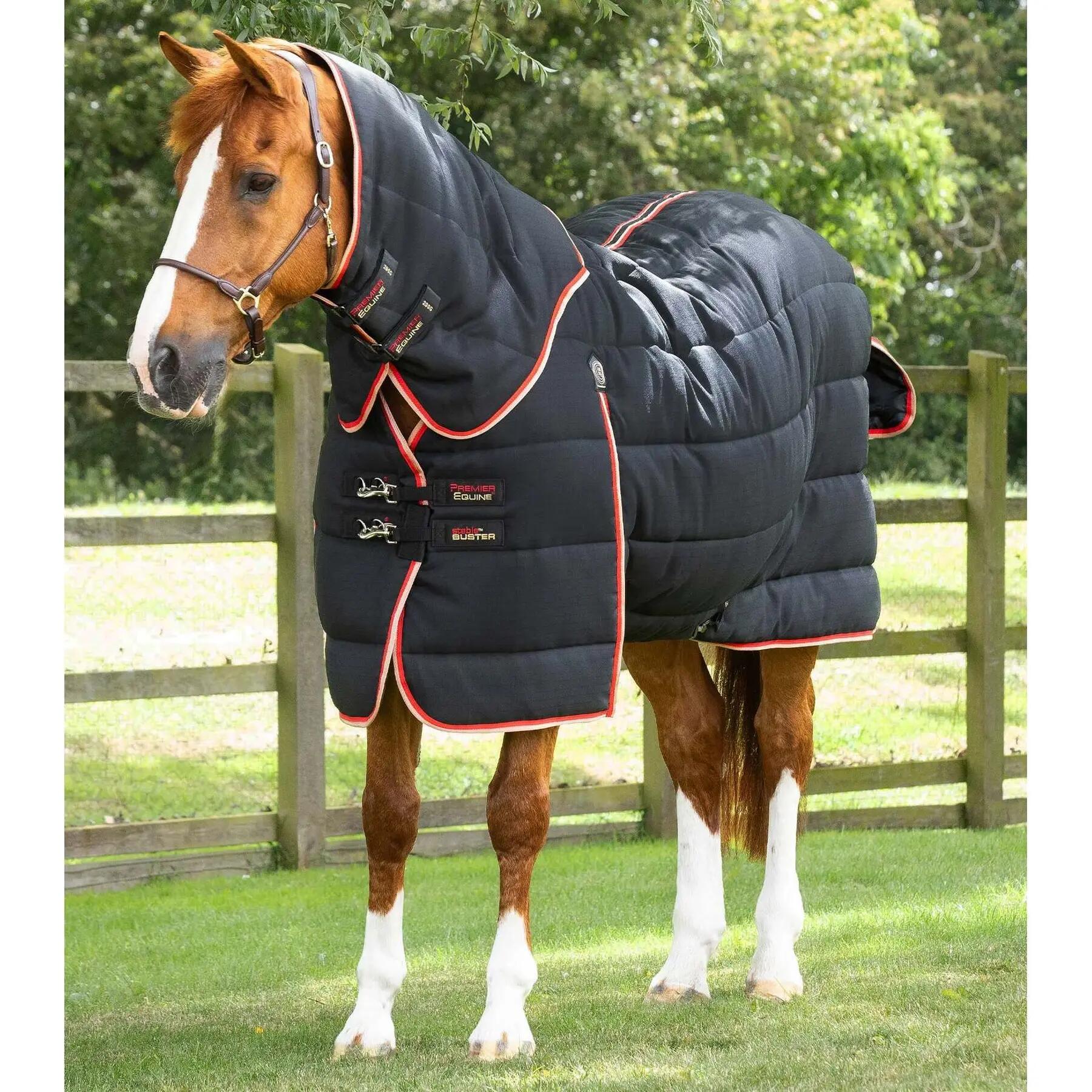 Couverture d'écurie pour cheval avec couvre cou Premier Equine Stable Buster 200 1/6