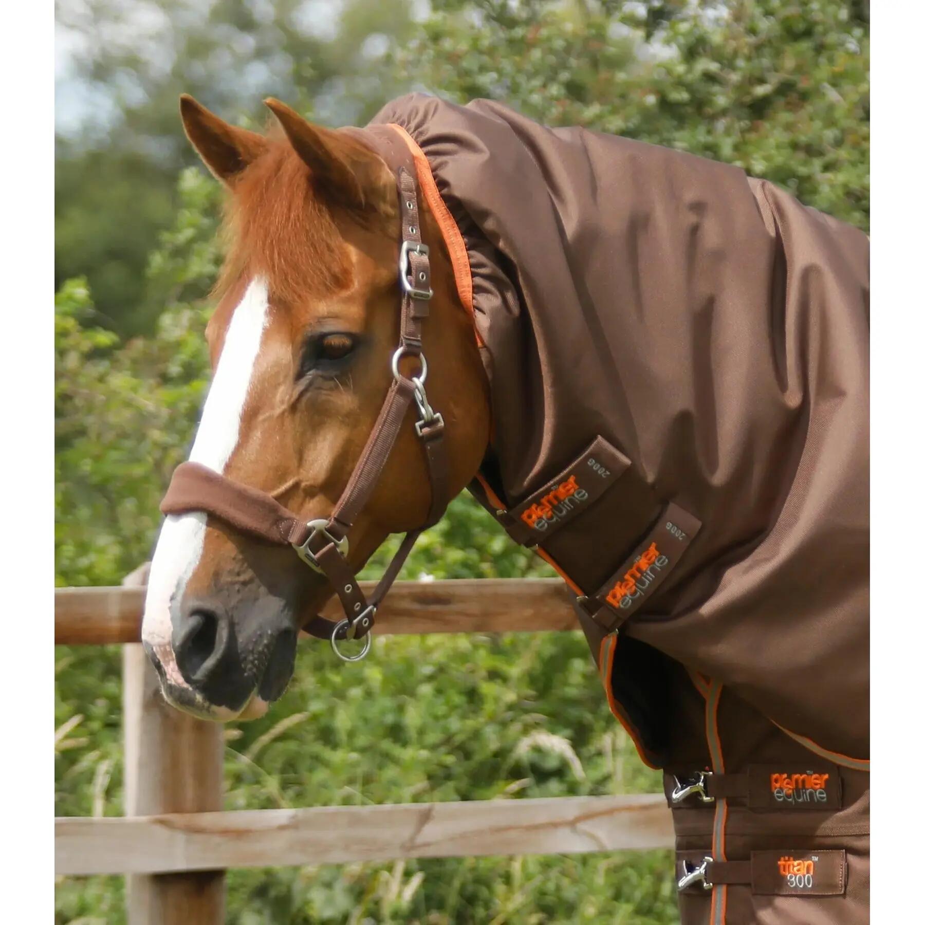Couverture d'extérieur pour cheval avec couvre cou Premier Equine Titan 300 g 3/4