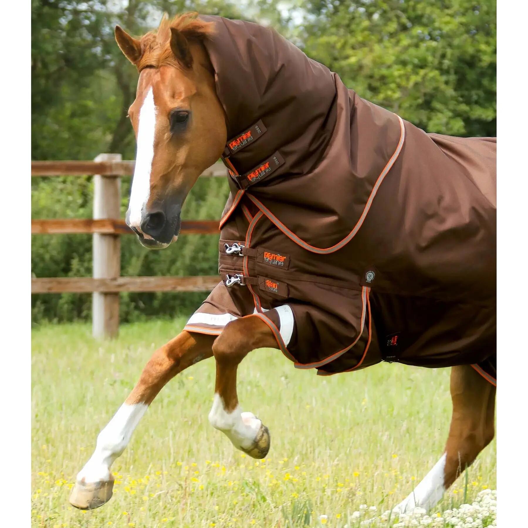 Couverture d'extérieur pour cheval avec couvre cou Premier Equine Titan 300 g 2/4