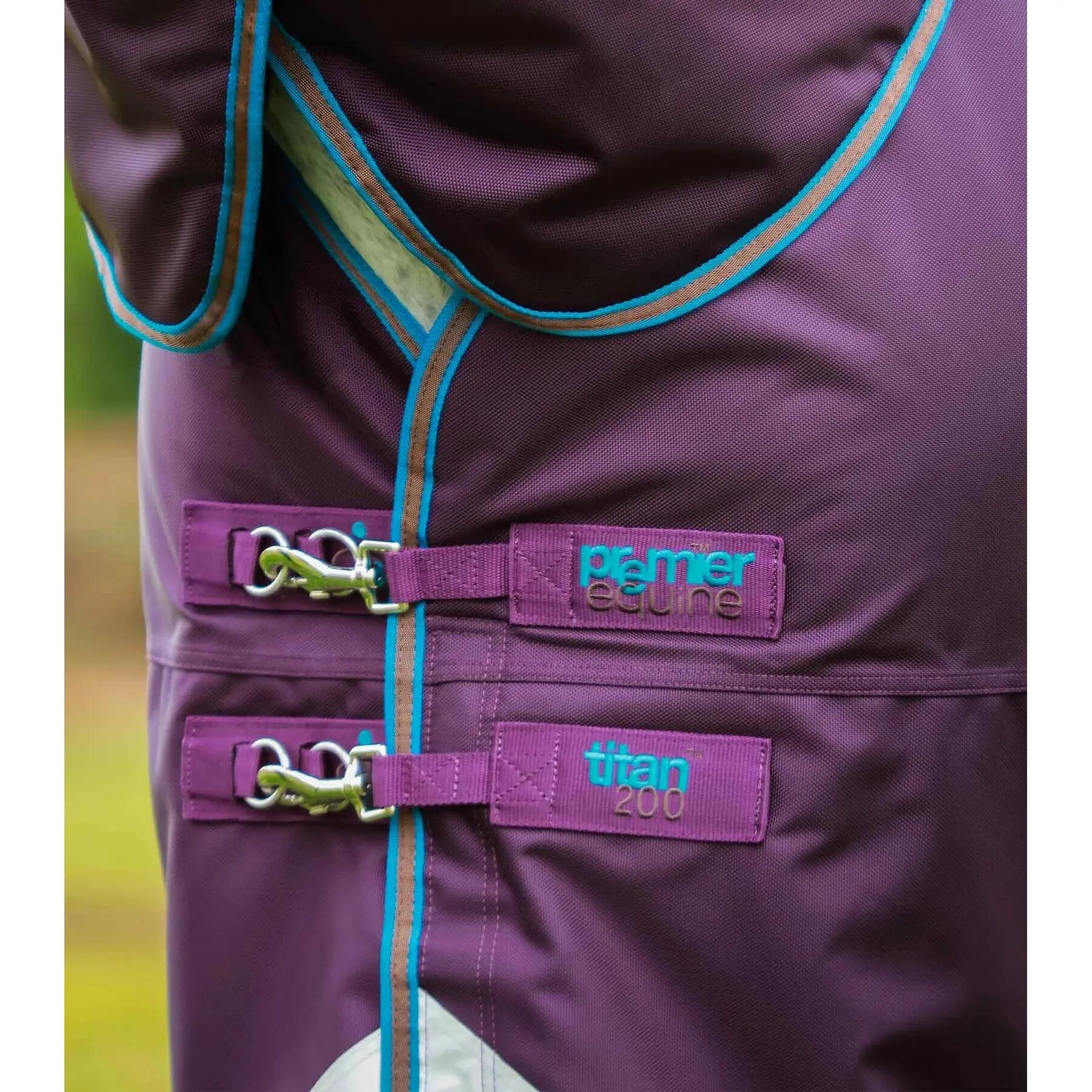 Couverture d'extérieur pour cheval avec couvre cou Premier Equine Titan 200 g 3/4
