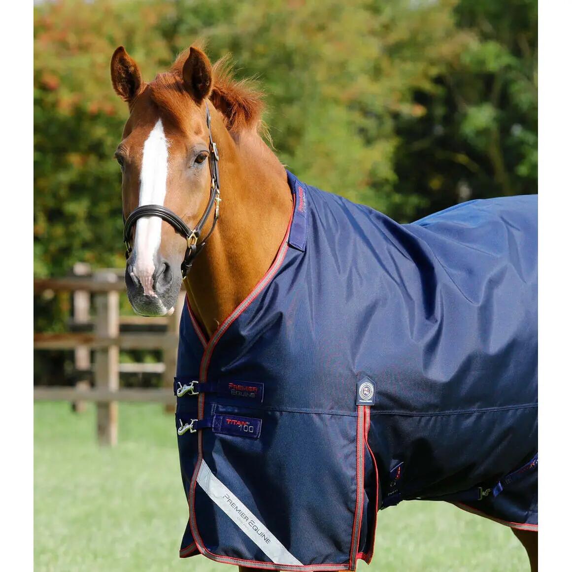 Couverture d'extérieur pour cheval avec couvre cou Premier Equine Titan 100 g 3/6