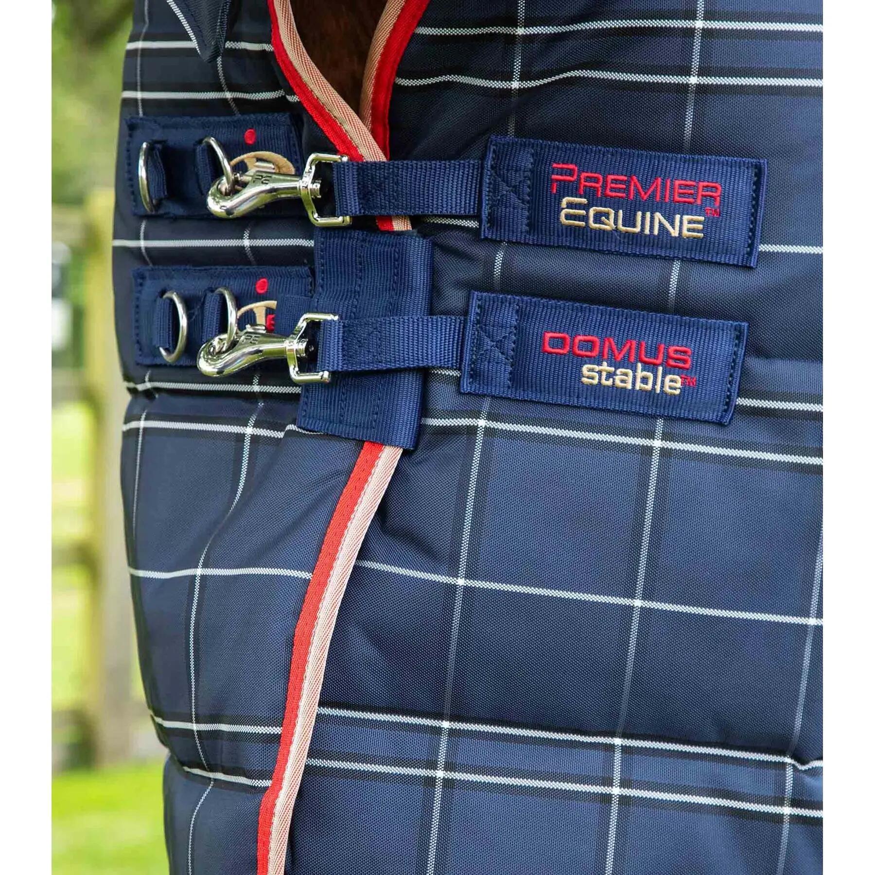 Couverture d'écurie pour cheval pour cheval avec couvre-cou Premier Equine Domus 3/4