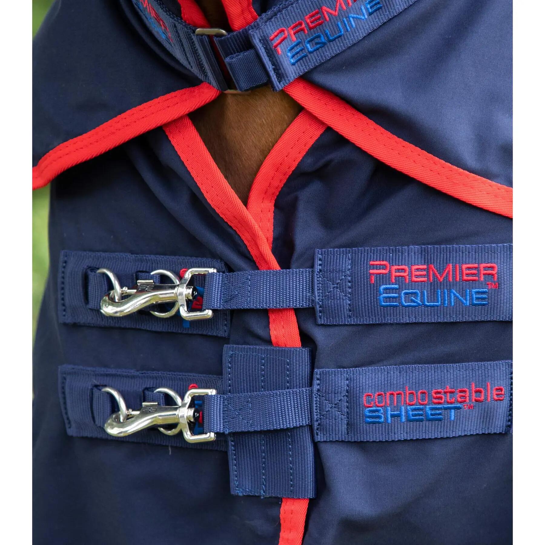 Coperta da scuderia per cavalli con copricollo Premier Equine Combo 4/6