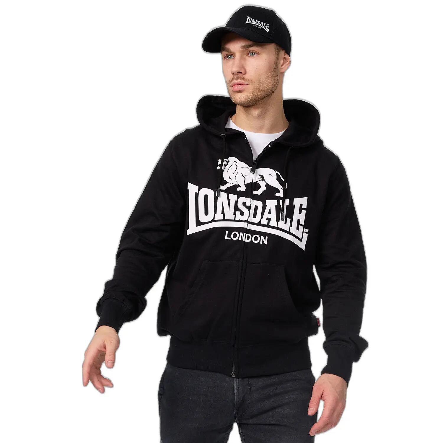 Felpa con cappuccio e zip Lonsdale Krafty 2/5