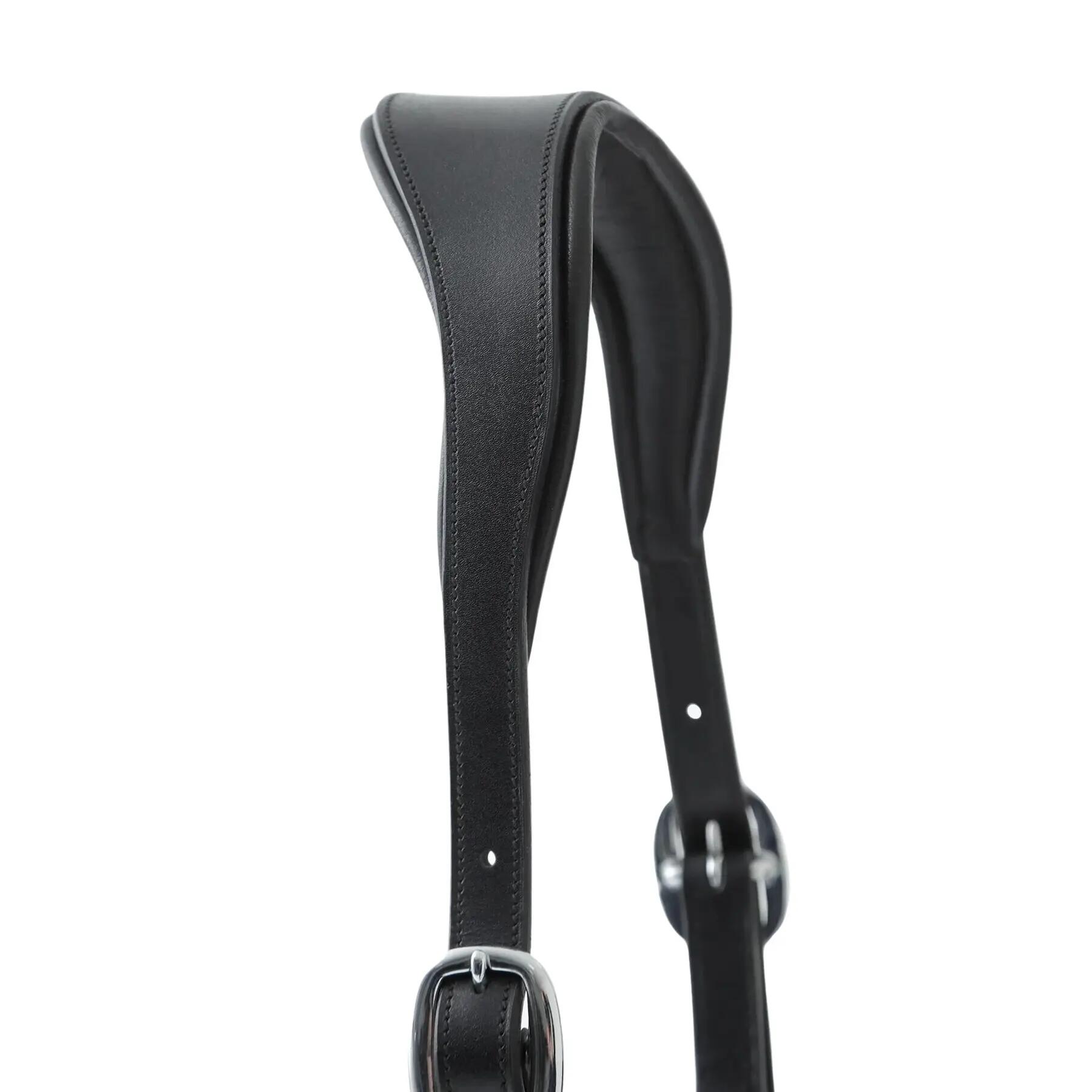 Licol pour cheval anatomique roulé cuir Premier Equine Hennaroso 3/4
