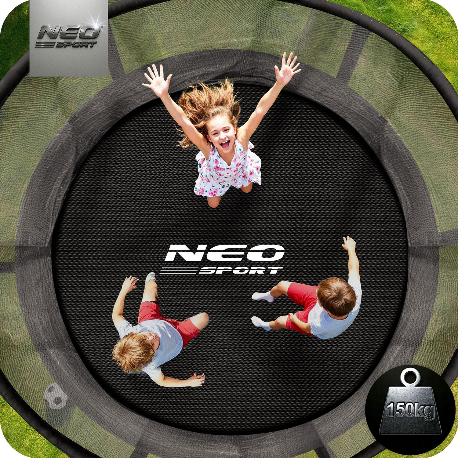 Trampolina ogrodowa Neo-Sport NS-10C231 Circle 312cm/10ft z siatką wewnętrzną 3/7