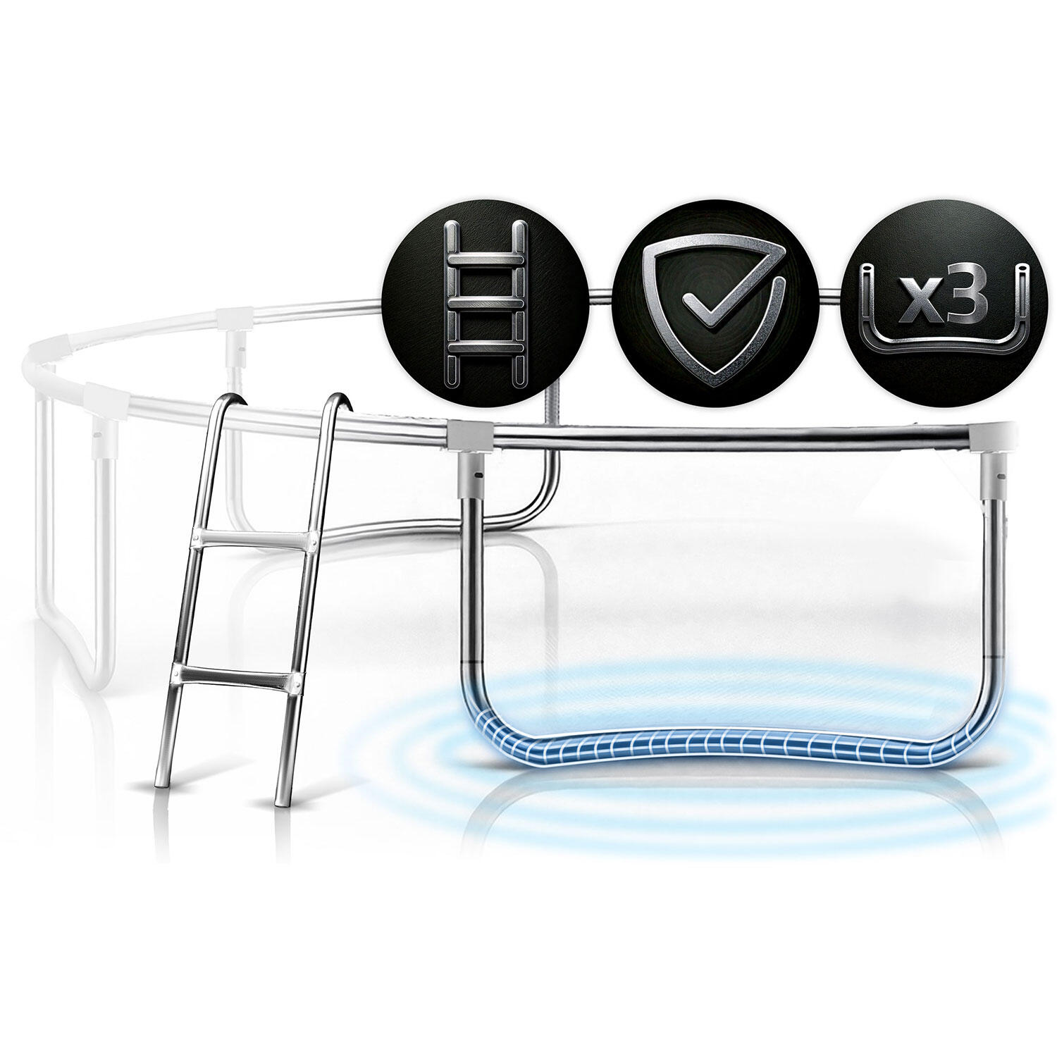 Trampolina ogrodowa Neo-Sport NS-10C231 Circle 312cm/10ft z siatką wewnętrzną 4/7