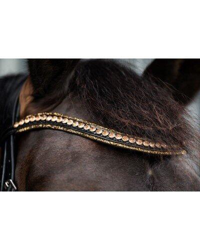 Hb Showtime Golden Dreams Hoofdstel Met Swarovski Zwart - 3/4