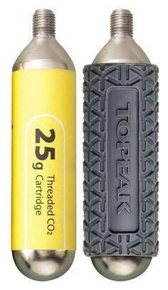 Cartouches CO2 Topeak Cartridge 25g Threated (x2)