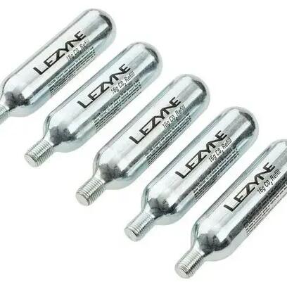 Lot of 5 co2 cartridges Lezyne 16 g