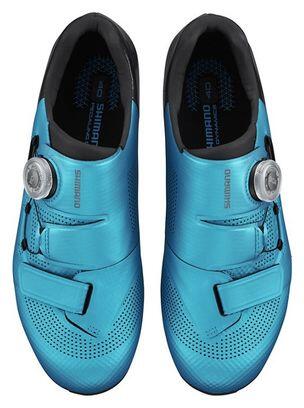 Coppia di scarpe da strada da donna Shimano RC502 turchese blu 2/3
