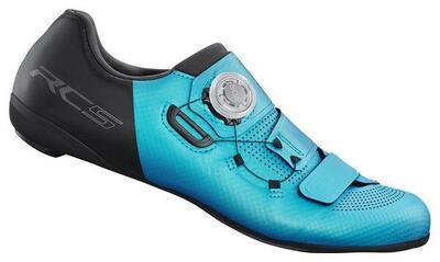 Coppia di scarpe da strada da donna Shimano RC502 turchese blu