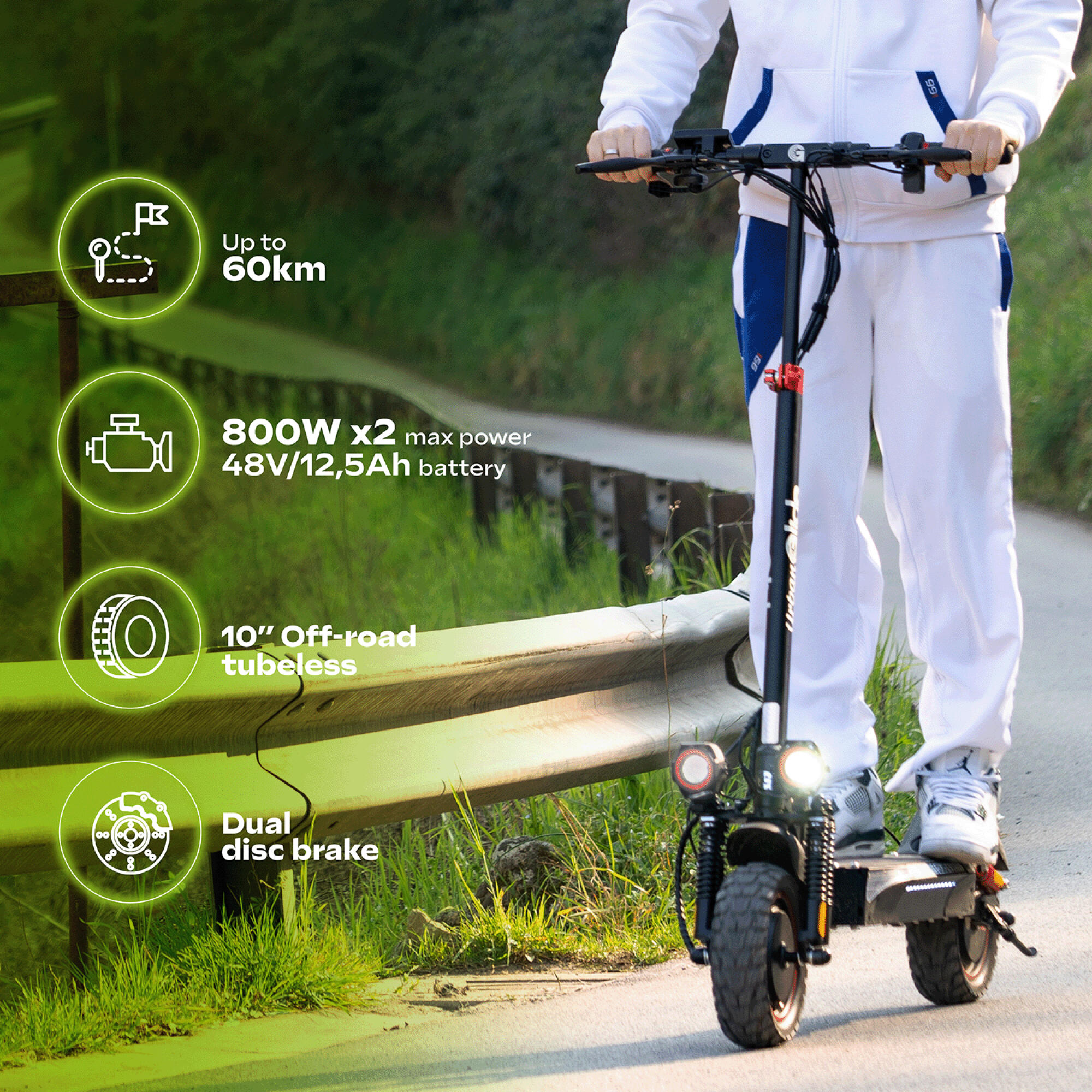 Trottinette Électrique Adulte ECROSS DUO – 2600W - Jusqu'a 60 km 2/7