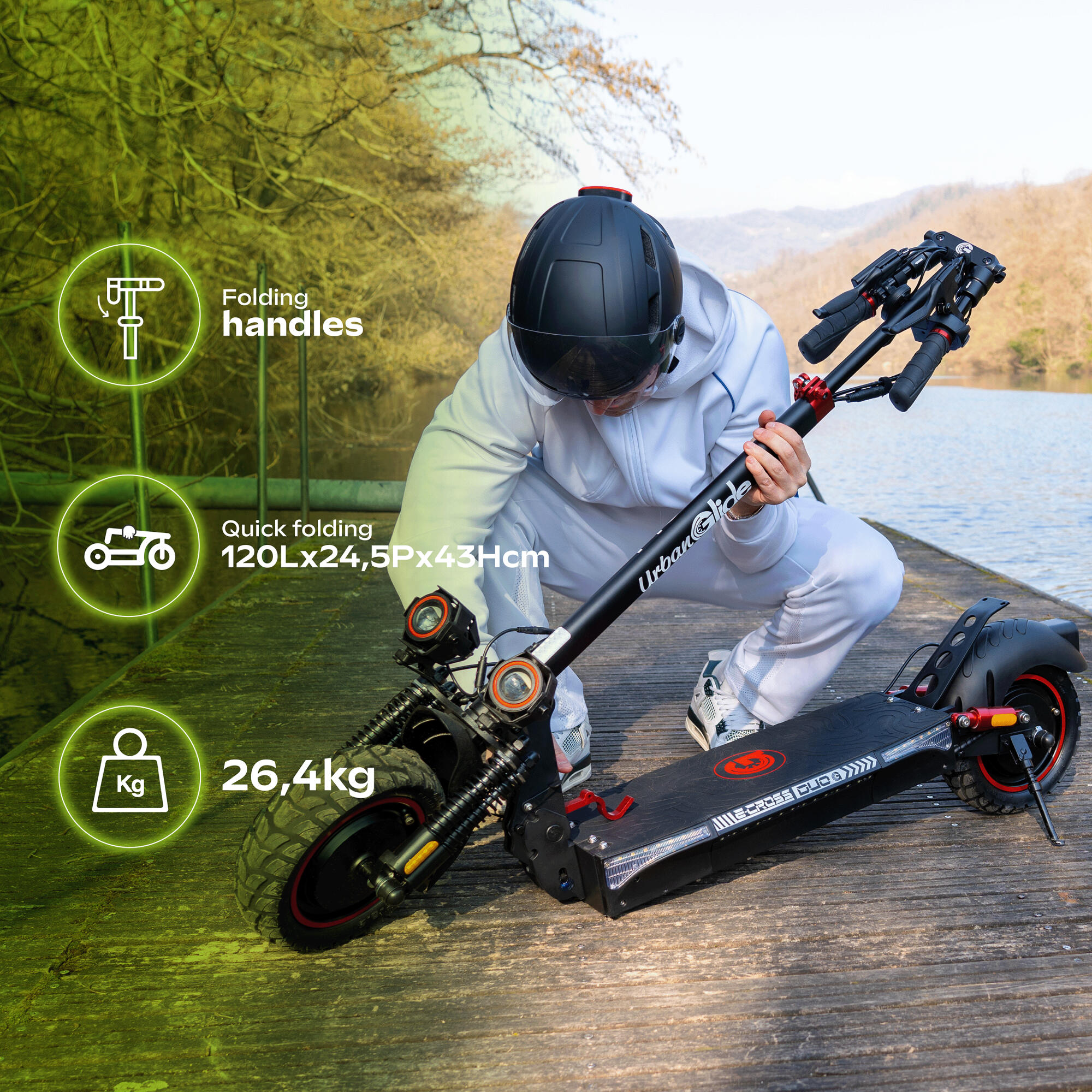 Trottinette Électrique Adulte ECROSS DUO – 2600W - Jusqu'a 60 km 3/7