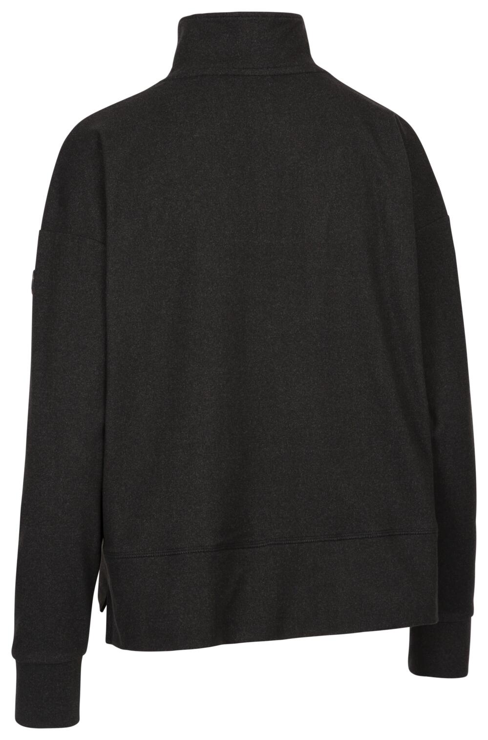 2058 Top en velours brossé 1/2 zip - gris foncé chiné 2/2