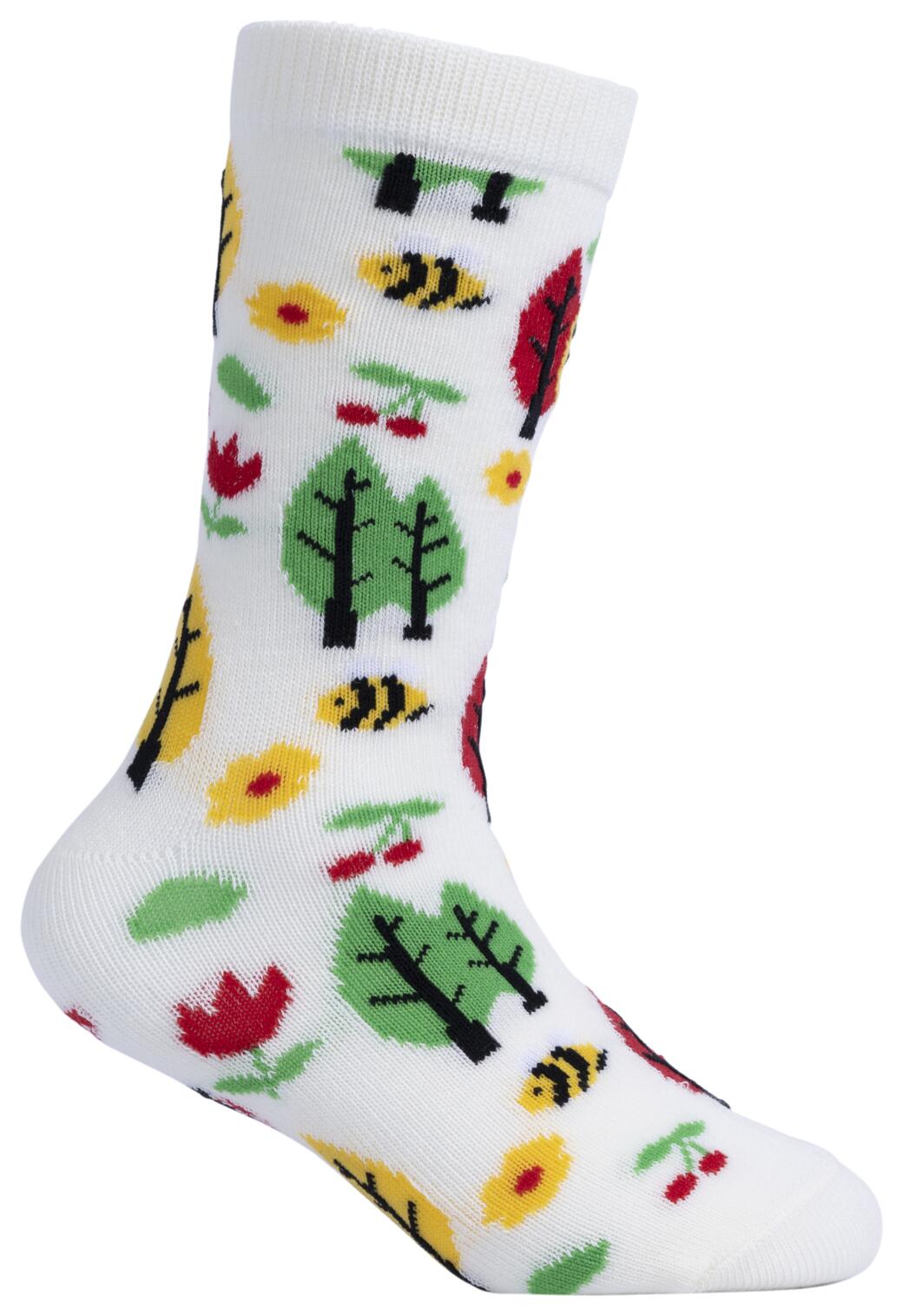 Trespass Garden - Calcetín infantil casual 2 pares crema / rosa claro 2/2