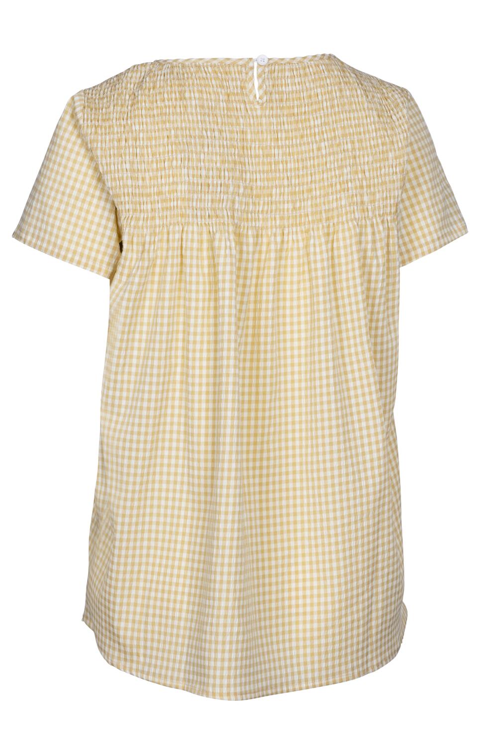 Trespass Candice - Top casual feminino gingham Pale Maize. 2/2