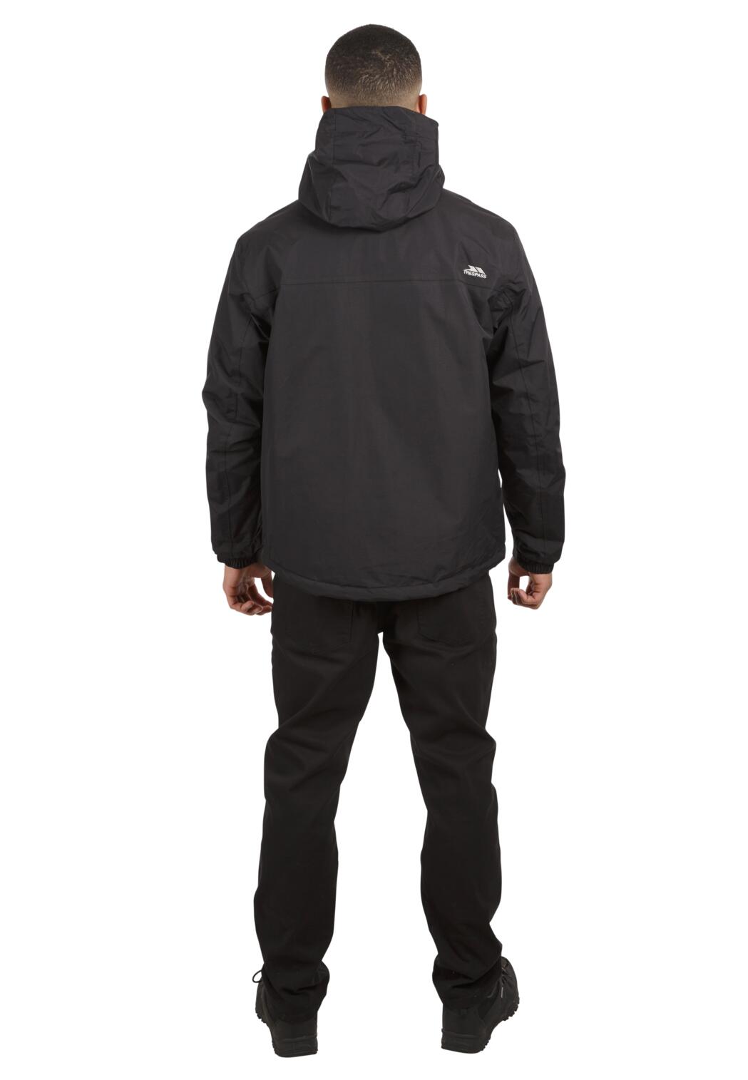 Parka Homme Trespass – Noire – Taille L – Imperméable & Coupe-vent