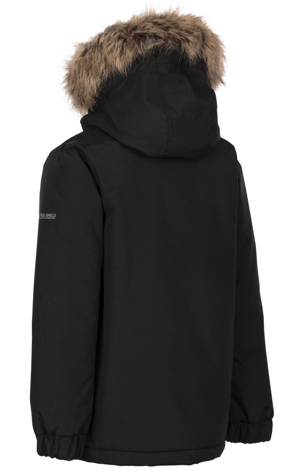 Trespass Wyald- Chaqueta impermeable unisex para niños, color negro 2/2