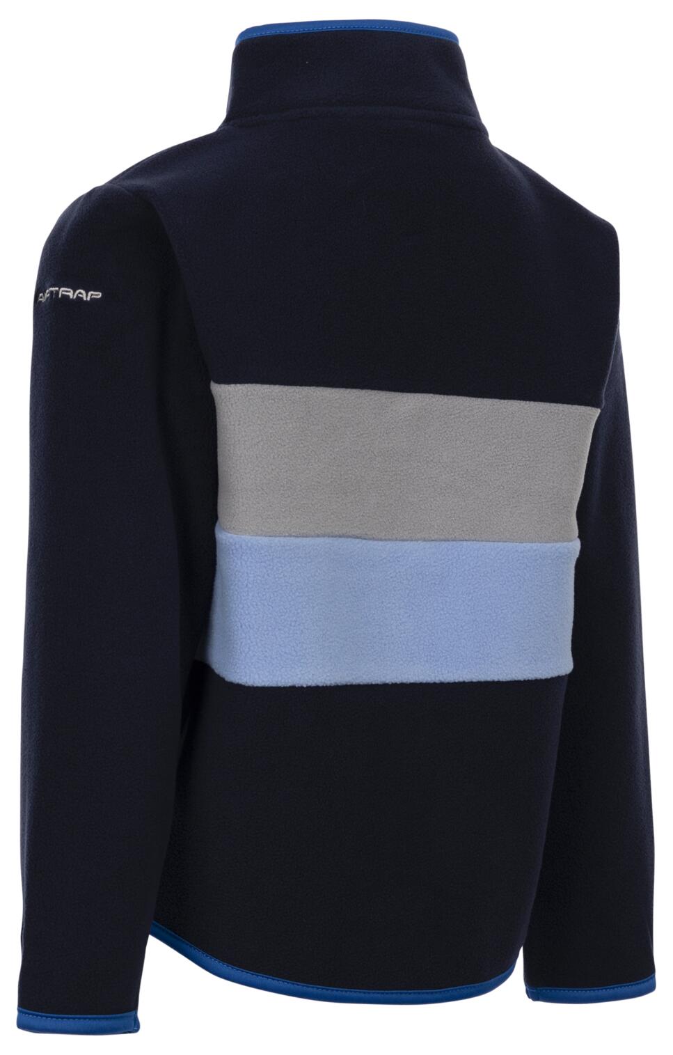 2058 Herren Fleece mit Kontrastpanelen, Marineblau 2/2