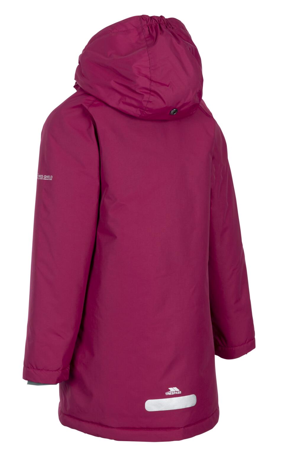 2058 Trespass Observe dames gewatteerd regenjack TP50 Berry 5/6 2/2