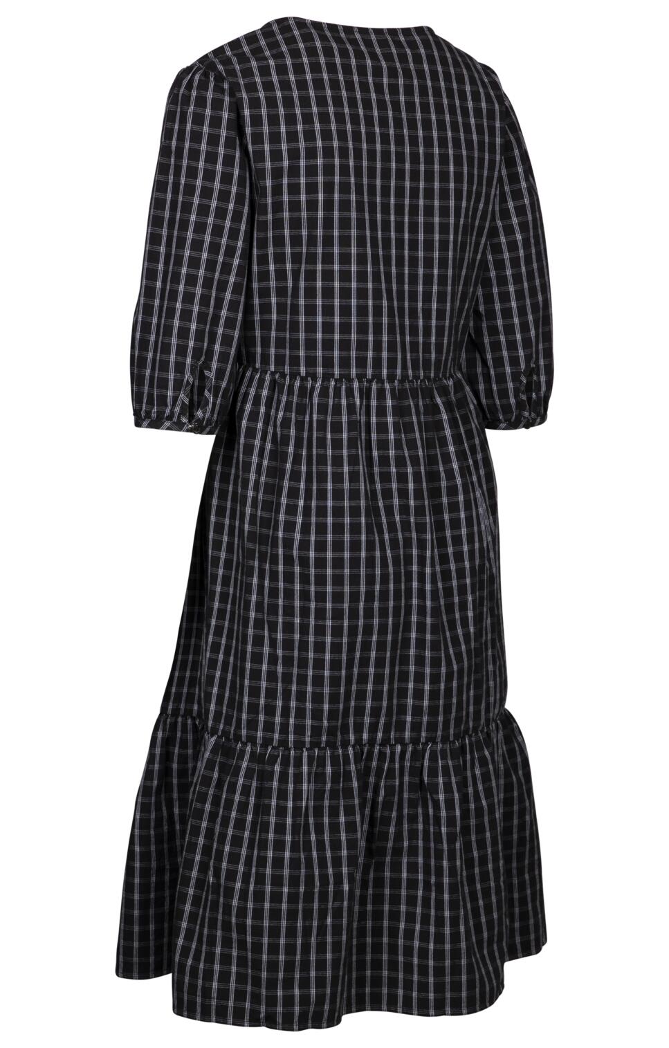 Robe femme manches 3/4 imprimé à carreaux 2/2