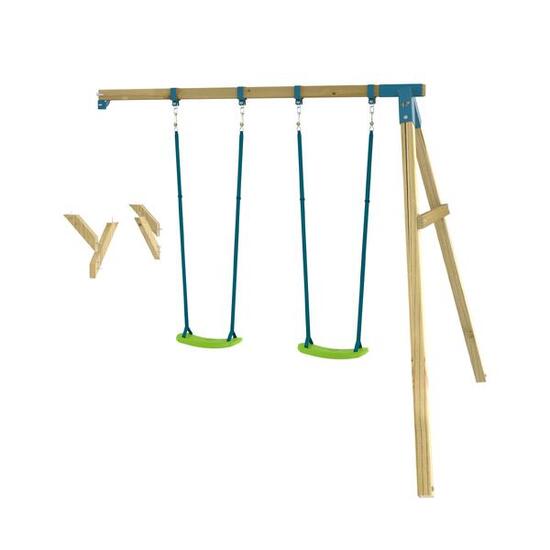 Bras de portique balançoire double avec sièges SKYWOOD bois FSC®