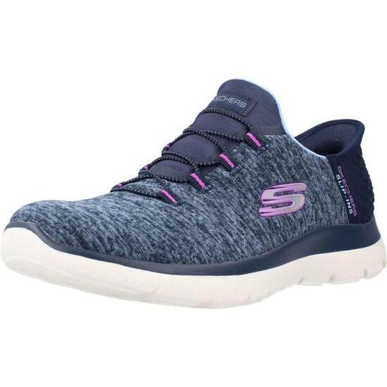 Buty SKECHERS SLIP-INS: SUMMITS- DAZZLING HAZE Niebieski