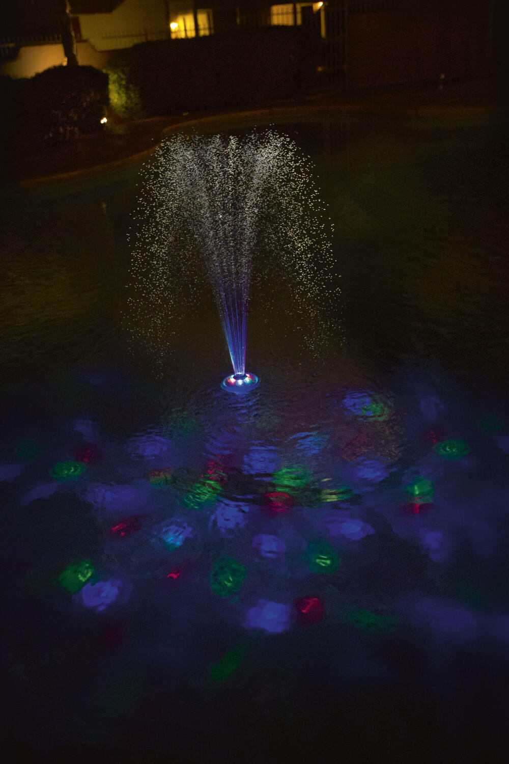 Luz Fuente Flotante LED Bestway Flowclear Piscina/Spa, 3 Modos, Apagado Auto. 6/7