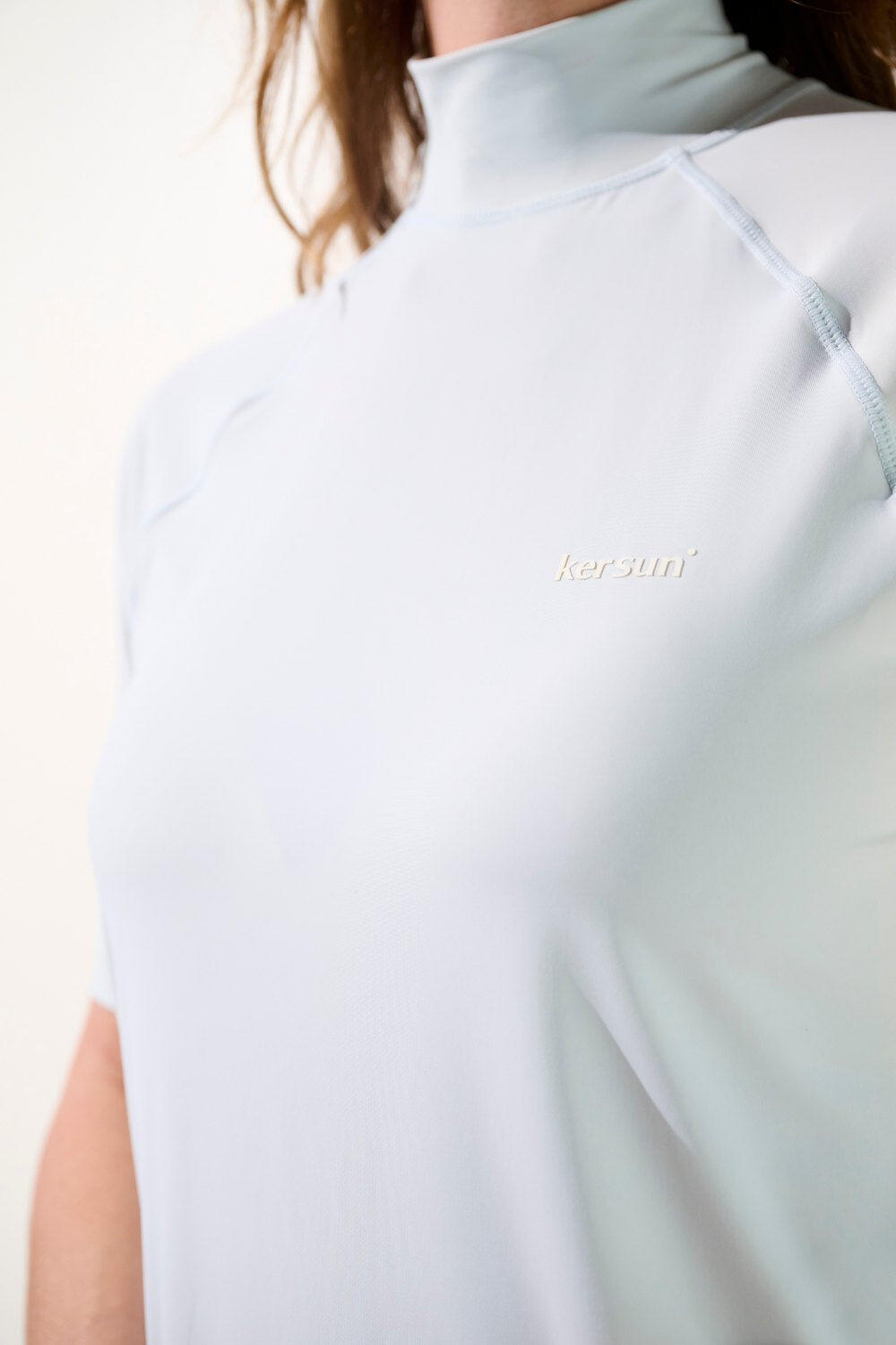 T-shirt de bain anti-UV Femme Bleu clair Manches Courtes, Malibu, UPF 50+ 6/7