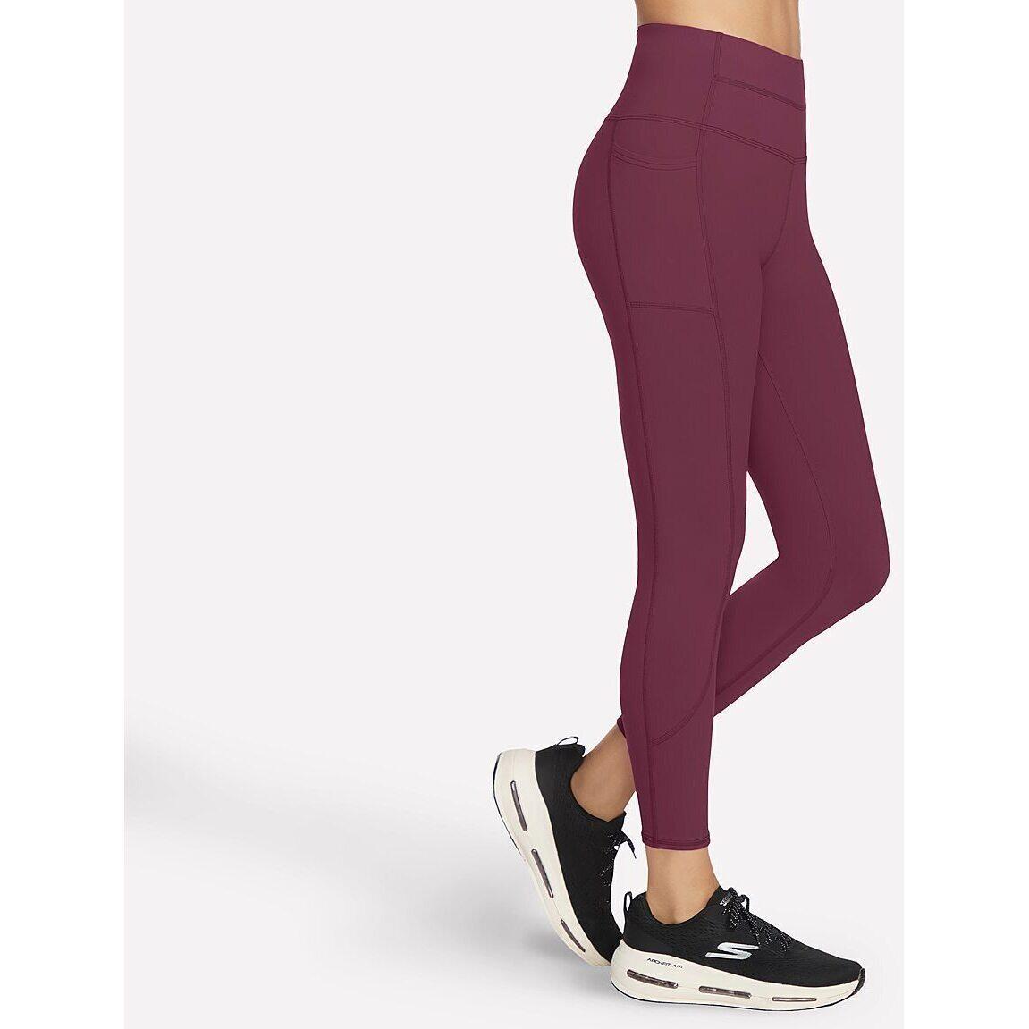 Collants Skechers GO WALK High Waisted 78 Legging, Violet, Femmes 3/4