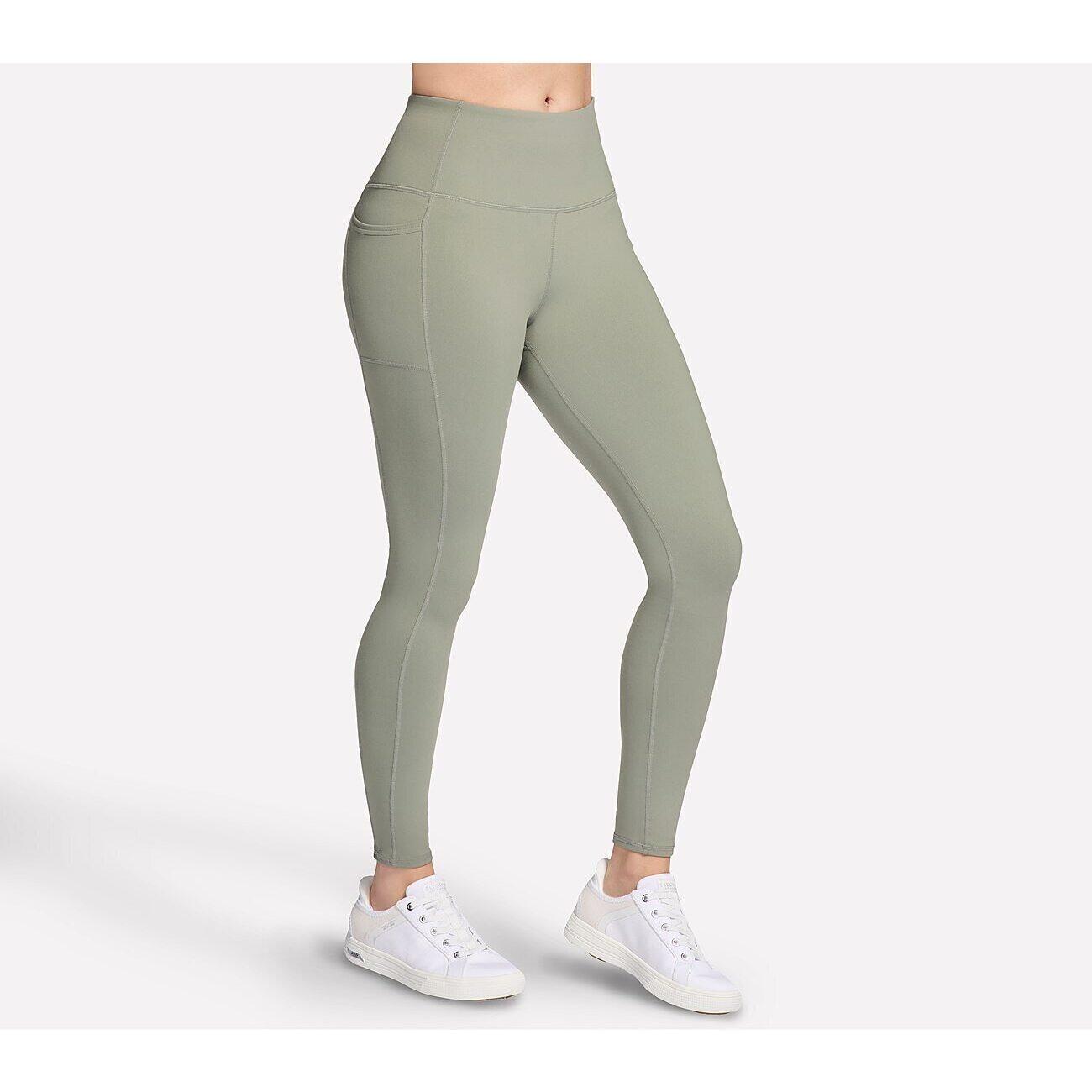 Collants Skechers GO WALK High Waisted Legging, Gris, Femmes 3/4
