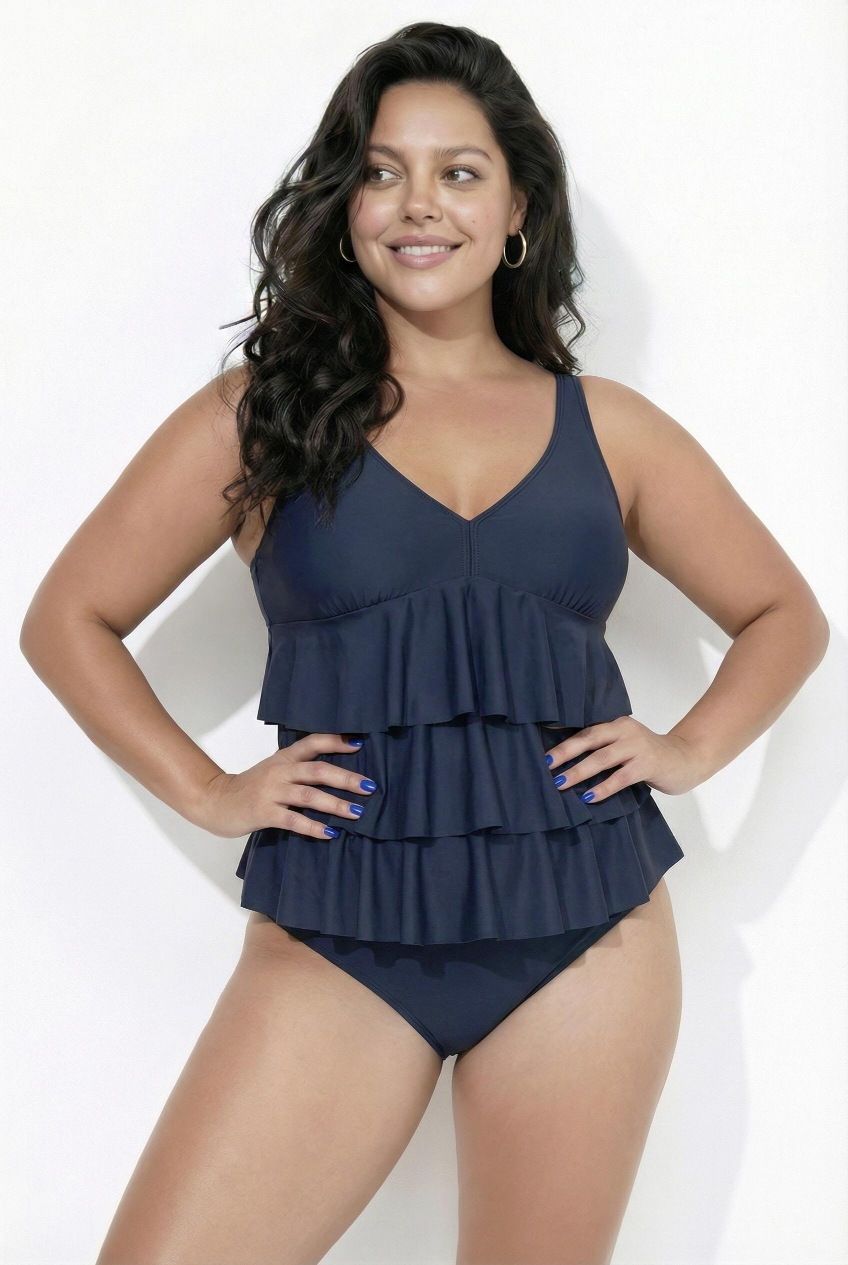Femme Tankini à volants bonnets souples matière recyclée 7/7
