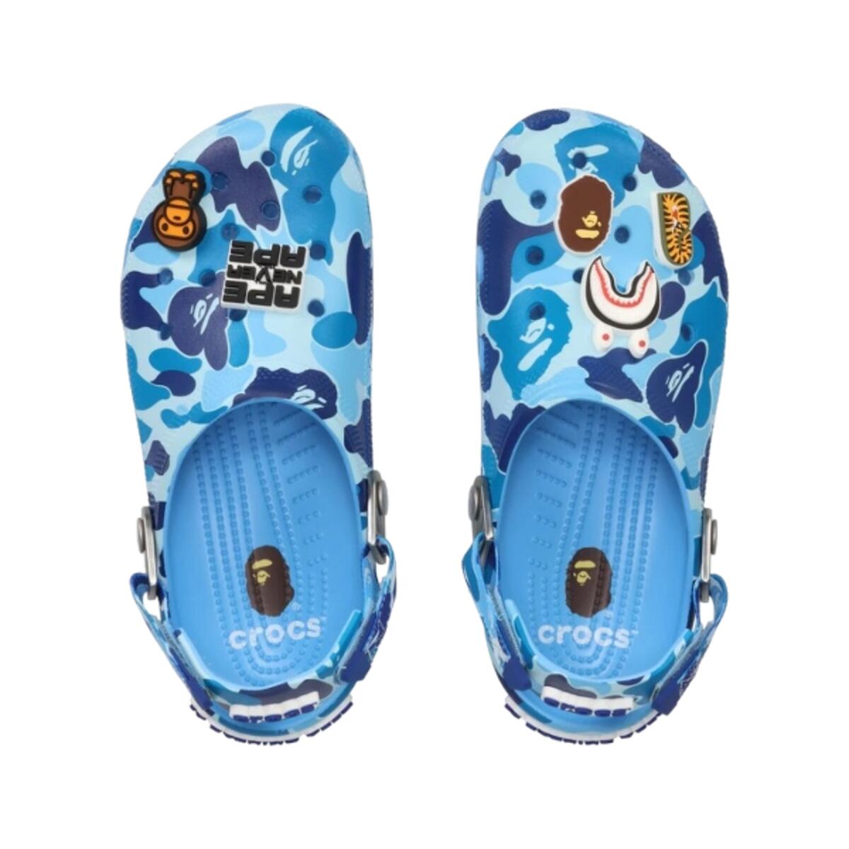 Schuhe  Classic Clog A Bathing Ape ABC Camo Blue 3/4