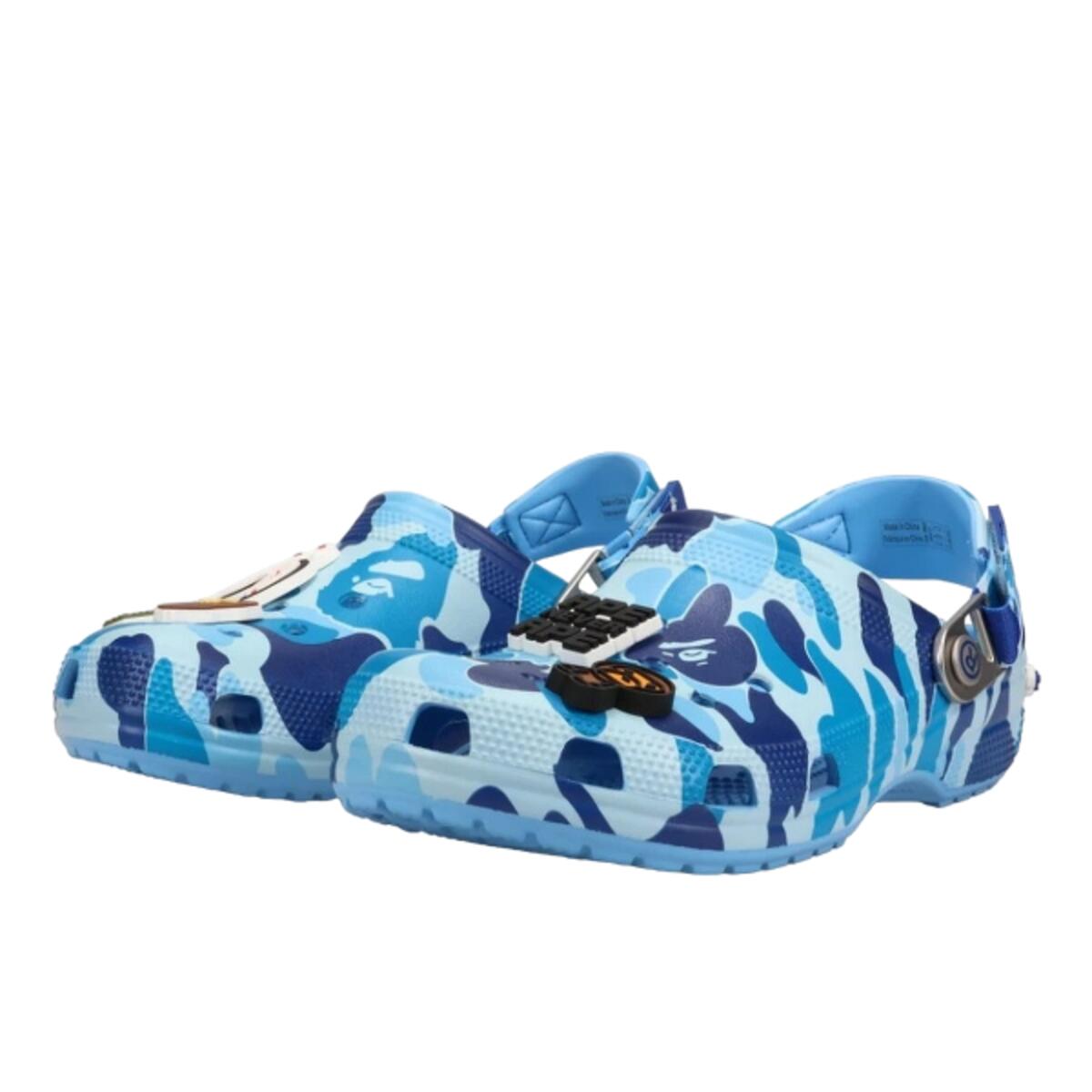 Zapatillas  Classic Clog A Bathing Ape ABC Camo Blue 2/4