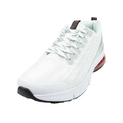 Heren logo laaggesneden trainers (wit)