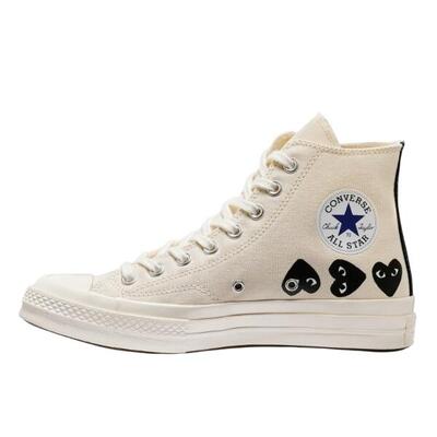 Schoenen converse play multi black heart chuck taylor all star '70 high