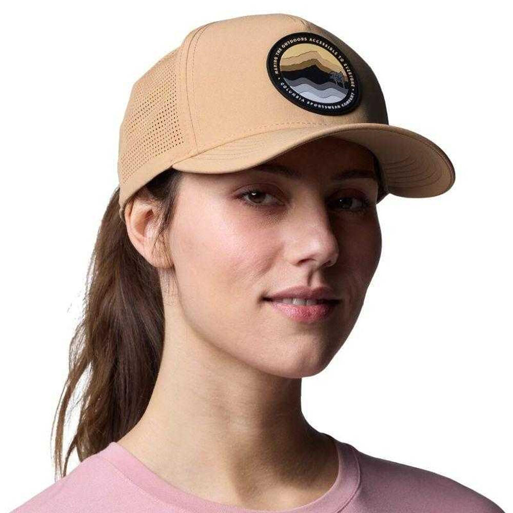 Cappellino Da Baseball 3D Elasticizzato Adulto Unisex Columbia Mountaincap Beige 4/4