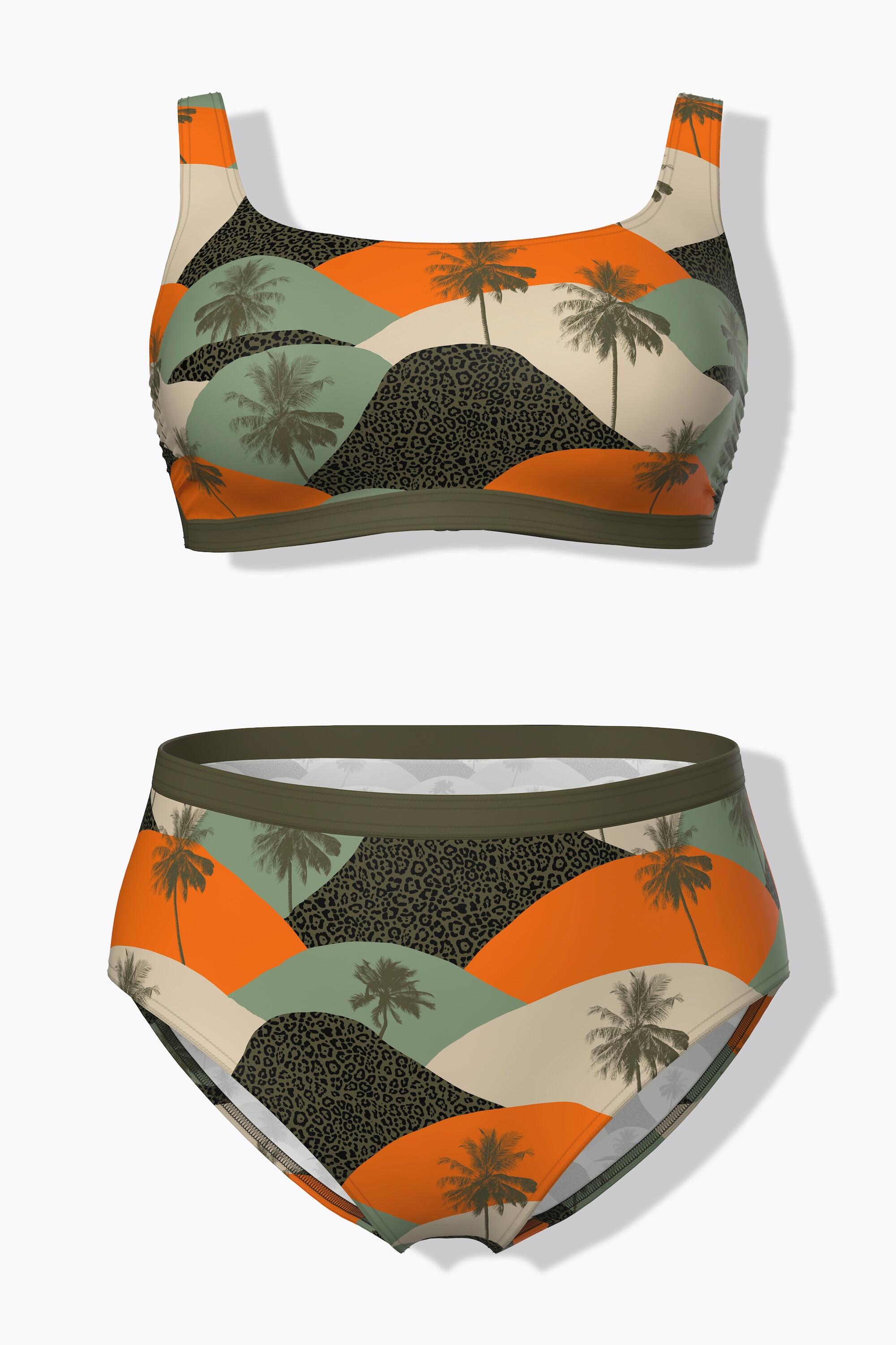 Dames Bikini palmen zachte cups verstelbare bandjes 6/7