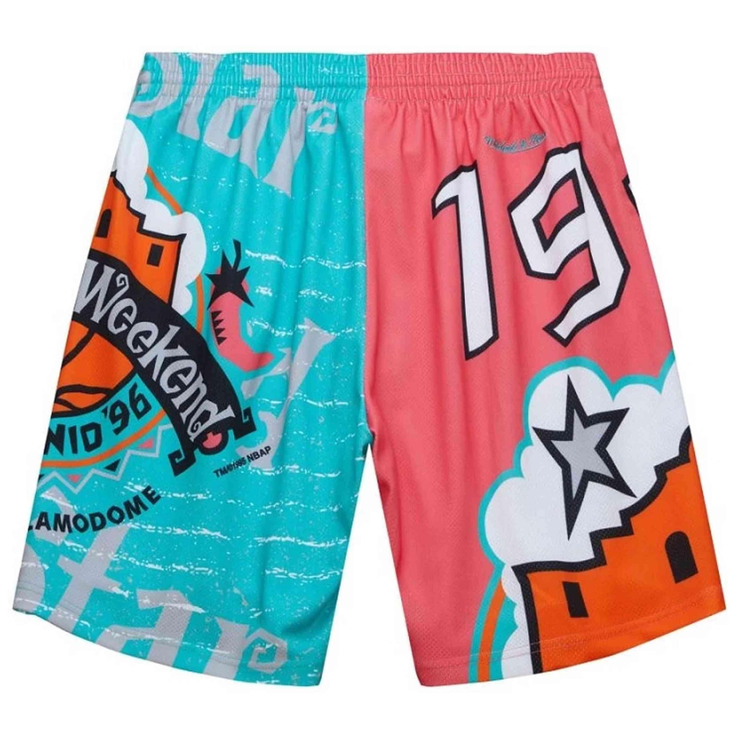 Pantalon corto Mitchell & ness modelo PSHR4984-ASG96PPPMTWH para hombre 2/4