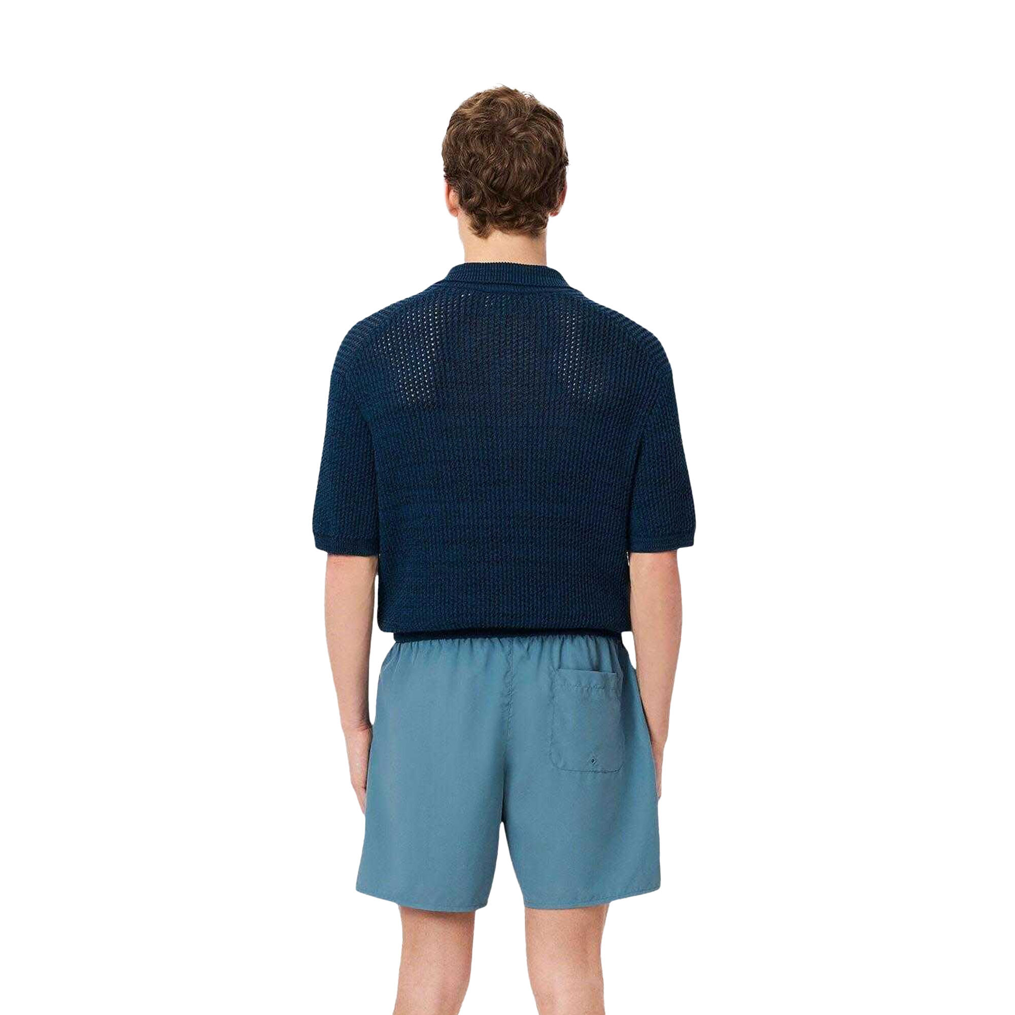 Costume Bermuda Monocromo Media Lunghezza Uomo Lacoste Blu 2/4