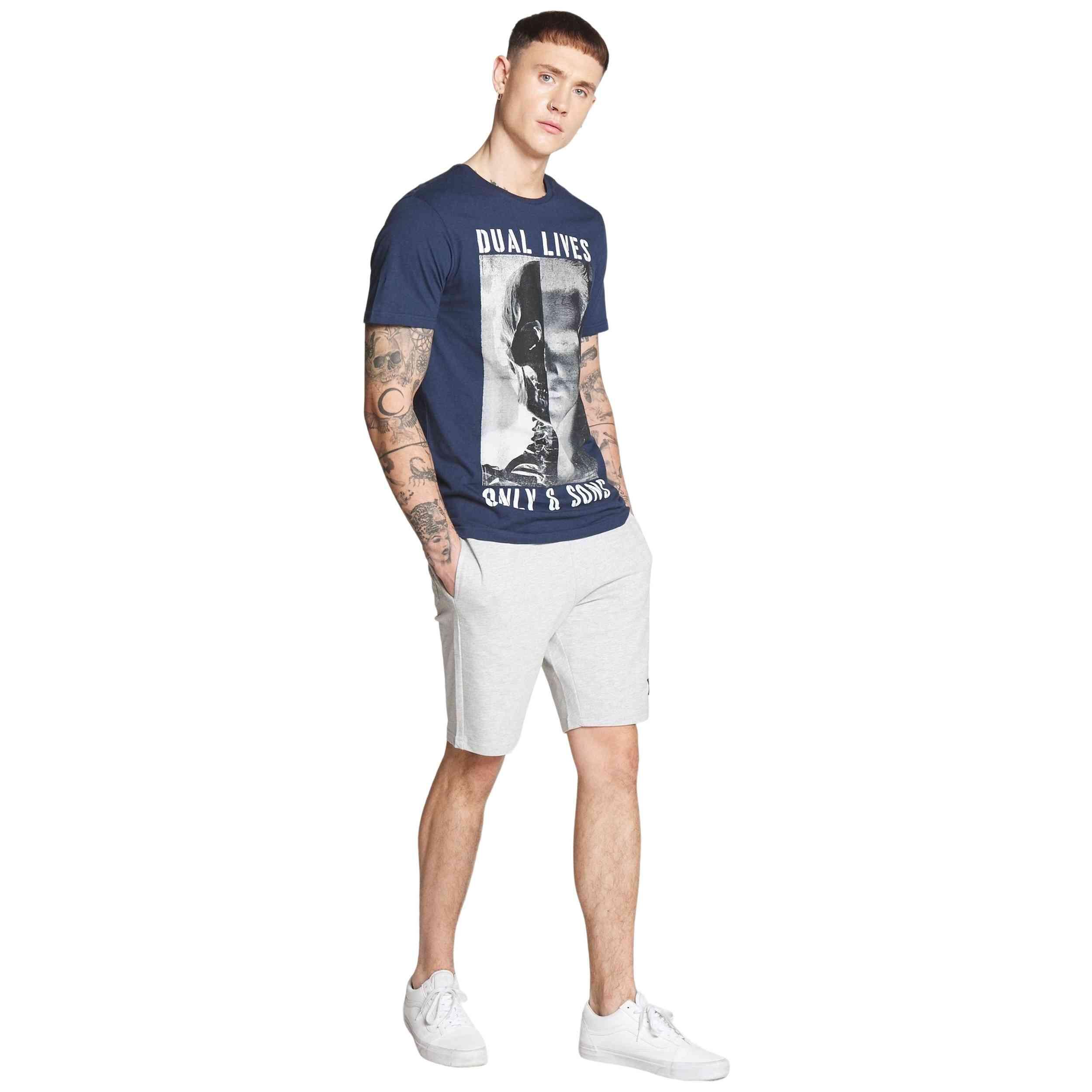 Pantalon corto Only & sons modelo 22015623-LIGHTGREYMELANGE para hombre 3/5